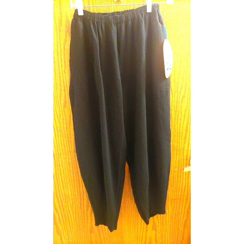 NWT Oh My Gauze Black Dart 1 (Medium) Cotton Gauze Pants P155